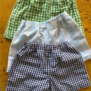 Kids Gingham and Striped Shorts Set